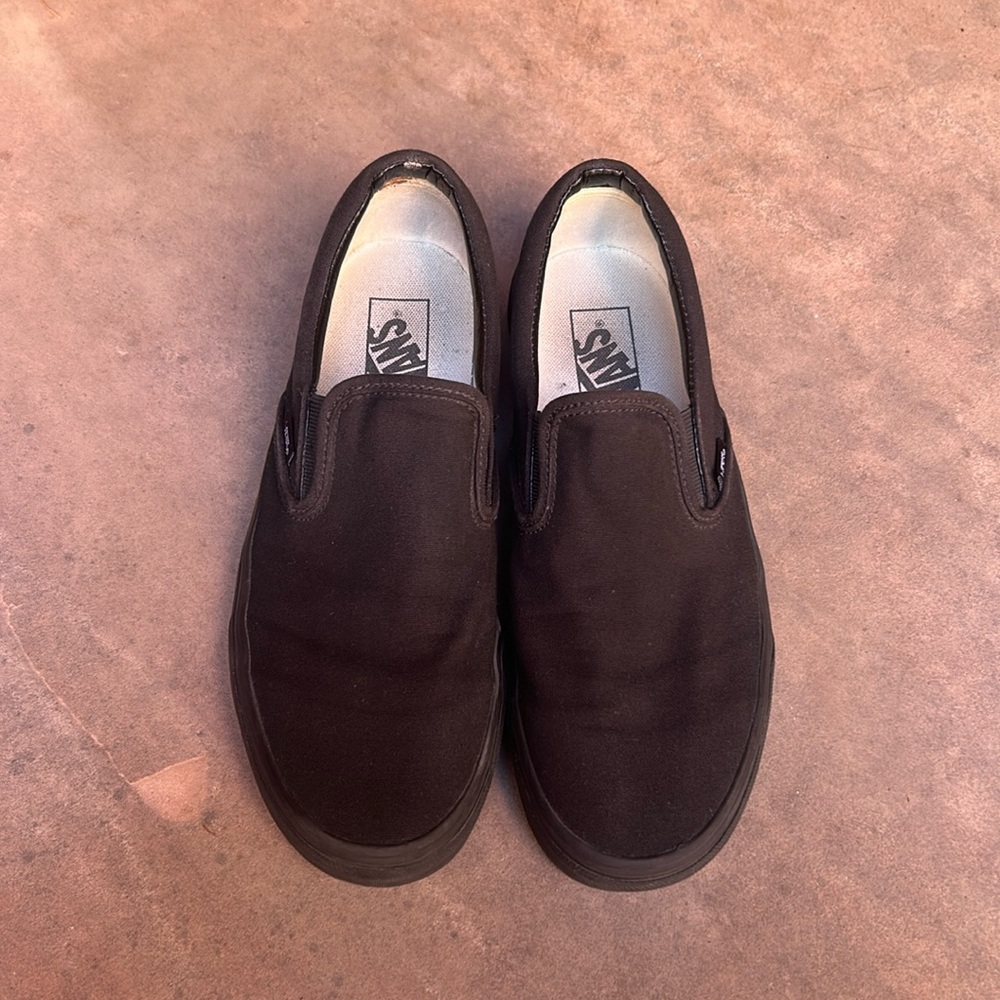 Vans Black Monochrome Slip-On Skate Shoe